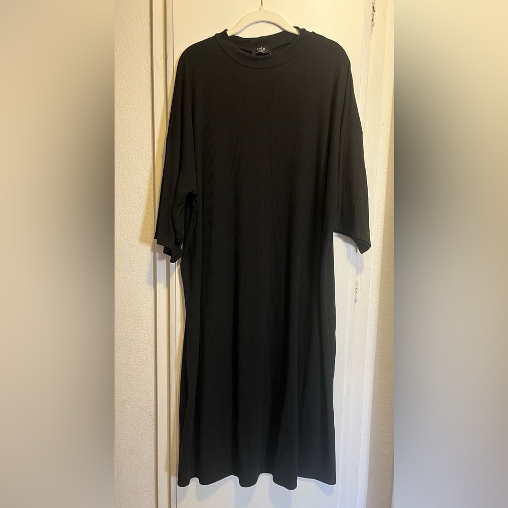 Dressed In LALA Ozzy Dress in Black (2XL)